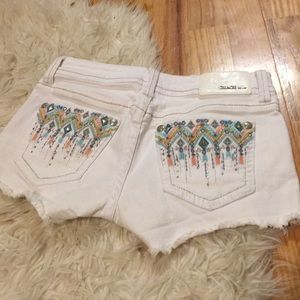 Blingy white shorts